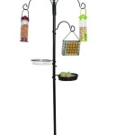 Kingfisher Black Metal Garden Wild Bird Care Traditional Feeding Station BFS