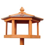 Homcom Deluxe Wooden Garden Bird Feeding Table